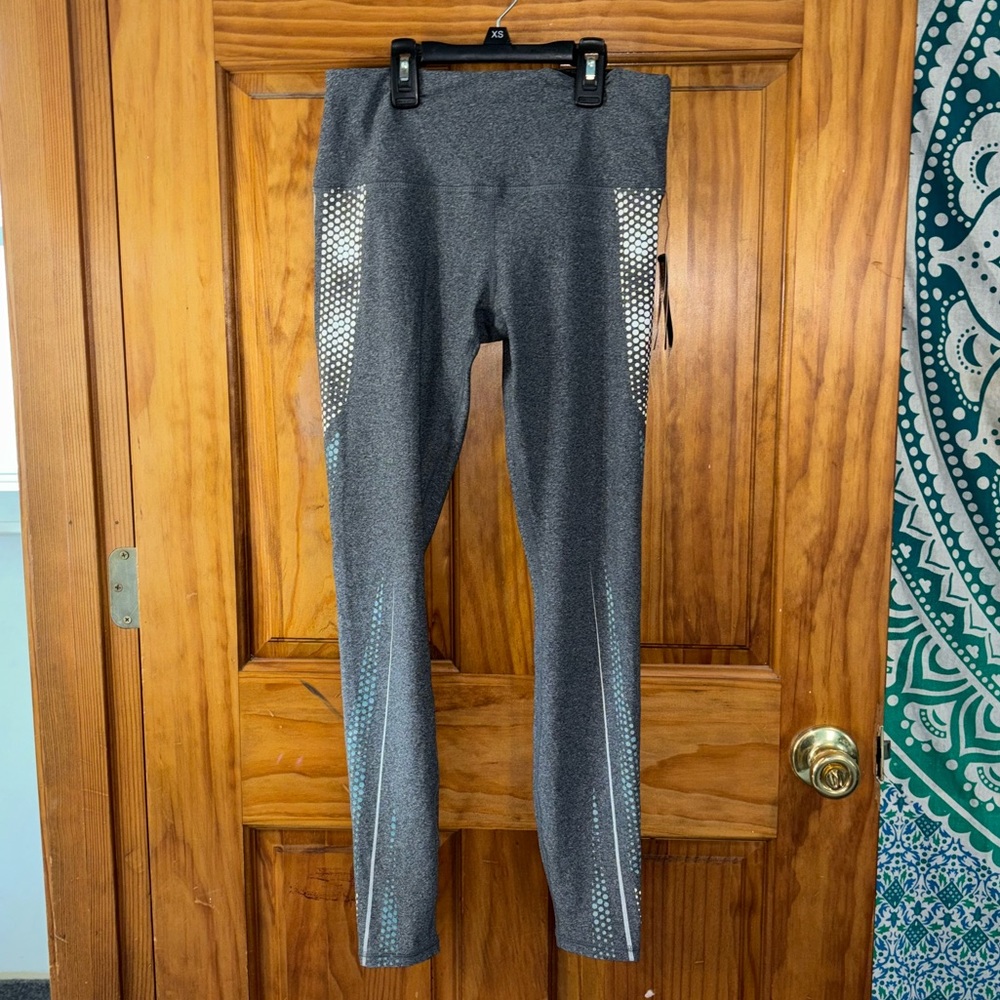 RBX | BRAND NEW W TAGS Gray Polka Dot Leggings - Picture 1 of 6